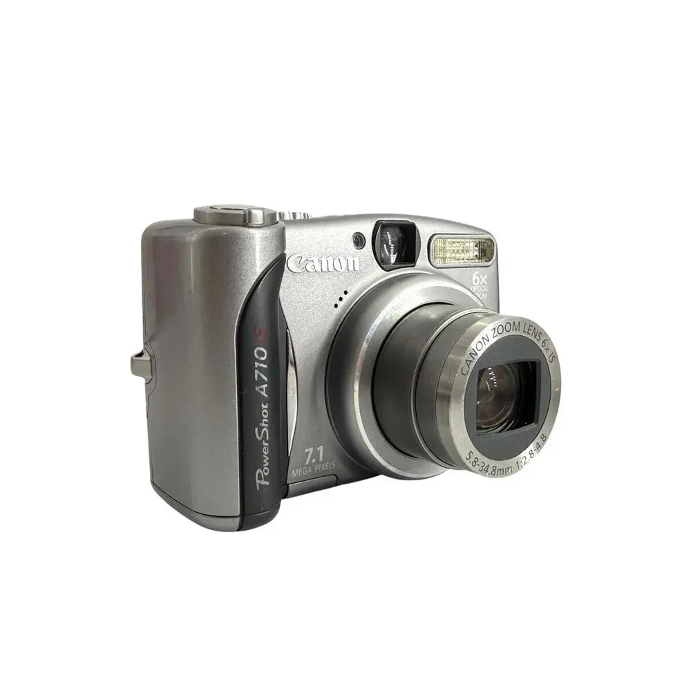 Canon PowerShot A710 IS 7.1MP Digital Camera Metallic Gray, Tested, Working